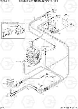3610 DOUBLE ACTING MAIN PIPING KIT(2/2) R520LC-9, Hyundai