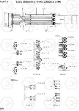 3910 BASE BOOM HYD PIPING 2(R520LC-9DM) R520LC-9, Hyundai