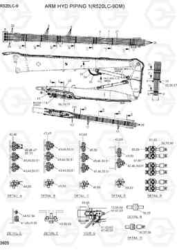 3920 ARM HYD PIPING 1(R520LC-9DM) R520LC-9, Hyundai