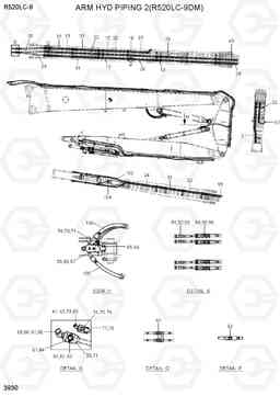 3930 ARM HYD PIPING 2(R520LC-9DM) R520LC-9, Hyundai