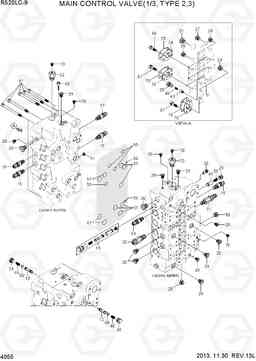 4055 MAIN CONTROL VALVE(1/3, TYPE 2,3) R520LC-9, Hyundai