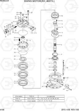 4105 SWING MOTOR(RH, TYPE 1,  #0073-) R520LC-9, Hyundai