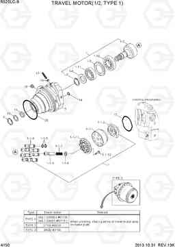 4150 TRAVEL MOTOR(1/2, TYPE 1) R520LC-9, Hyundai