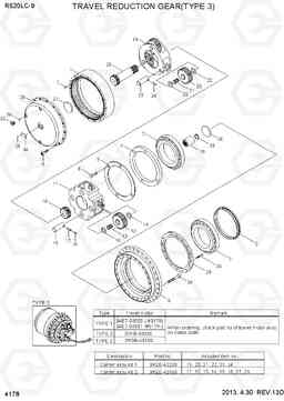 4178 TRAVEL REDUCTION GEAR(TYPE 3) R520LC-9, Hyundai