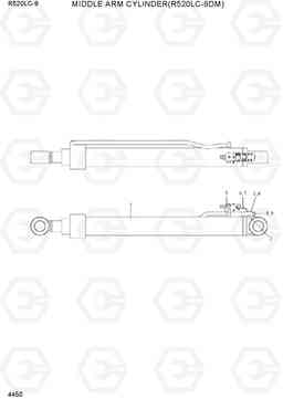 4450 MIDDLE ARM CYLINDER(R520LC-9DM) R520LC-9, Hyundai