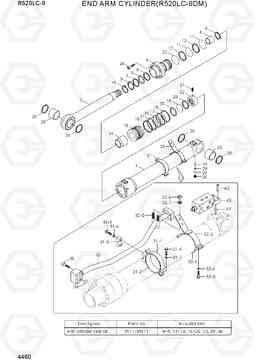 4460 END ARM CYLINDER(R520LC-9DM) R520LC-9, Hyundai