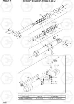 4465 BUCKET CYLINDER(R520LC-9DM) R520LC-9, Hyundai