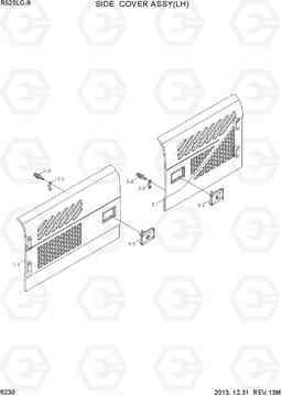 6230 SIDE COVER ASSY(LH) R520LC-9, Hyundai