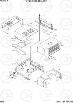 6250 ENGINE HOOD ASSY R520LC-9, Hyundai