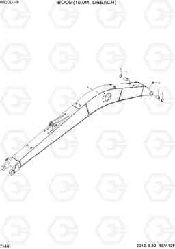 7140 BOOM(10.0M, L/REACH) R520LC-9, Hyundai
