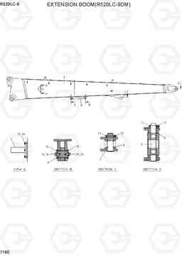 7160 EXTENSION BOOM(R520LC-9DM) R520LC-9, Hyundai