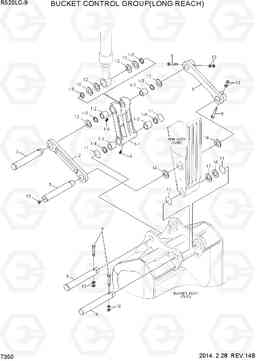 7350 BUCKET CONTROL GROUP(LONG REACH) R520LC-9, Hyundai