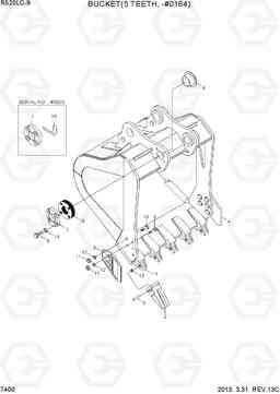 7400 BUCKET(5 TEETH, -#0164) R520LC-9, Hyundai