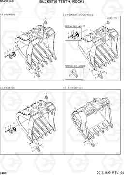 7490 BUCKET(6 TEETH, ROCK) R520LC-9, Hyundai