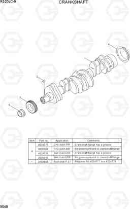 9040 CRANKSHAFT R520LC-9, Hyundai
