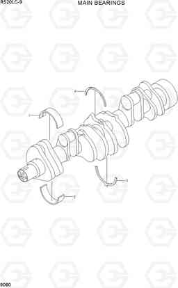 9060 MAIN BEARINGS R520LC-9, Hyundai