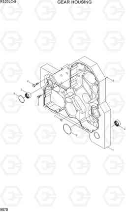 9070 GEAR HOUSING R520LC-9, Hyundai