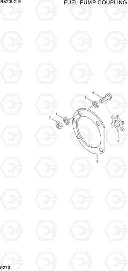 9270 FUEL PUMP COUPLING R520LC-9, Hyundai