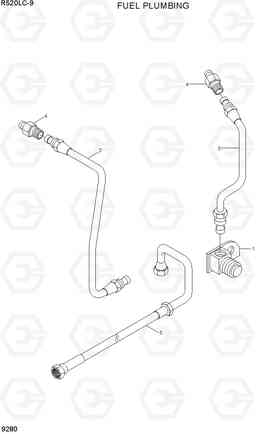 9280 FUEL PLUMBING R520LC-9, Hyundai