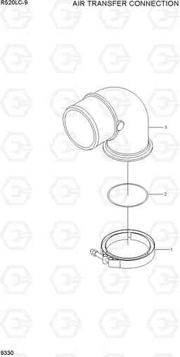 9330 AIR TRANSFER CONNECTION R520LC-9, Hyundai