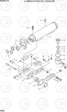 9350 LUBRICATING OIL COOLER R520LC-9, Hyundai