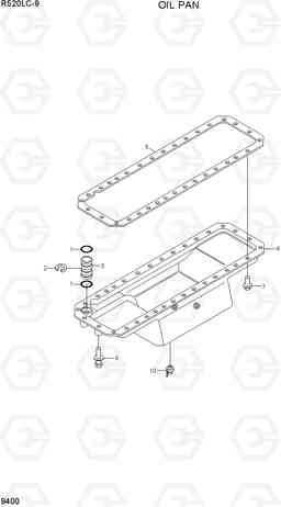 9400 OIL PAN R520LC-9, Hyundai