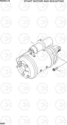 9450 START MOTOR AND MOUNTING R520LC-9, Hyundai