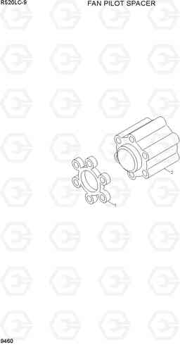 9460 FAN PILOT SPACER R520LC-9, Hyundai