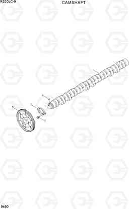 9490 CAMSHAFT R520LC-9, Hyundai