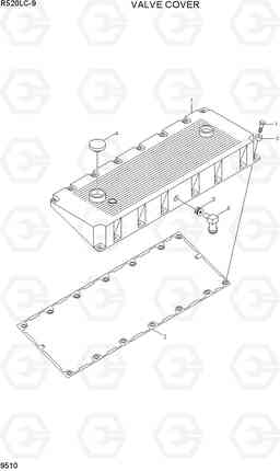 9510 VALVE COVER R520LC-9, Hyundai