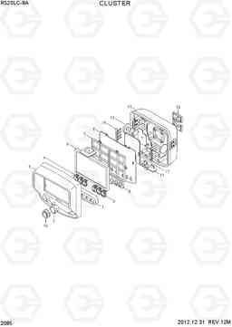 2085 CLUSTER R520LC-9A, Hyundai