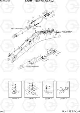 3402 BOOM HYD PIPING(6.55M) R520LC-9A, Hyundai
