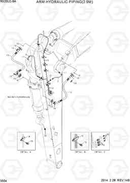 3504 ARM HYDRAULIC PIPING(2.9M) R520LC-9A, Hyundai