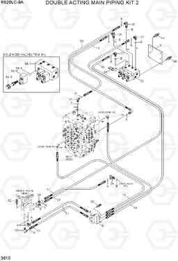 3610 DOUBLE ACTING MAIN PIPING KIT(2/2) R520LC-9A, Hyundai
