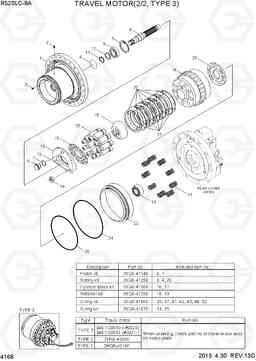 4168 TRAVEL MOTOR(2/2, TYPE 3) R520LC-9A, Hyundai