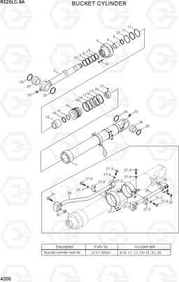 4200 BUCKET CYLINDER R520LC-9A, Hyundai