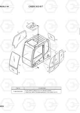 6025 CABIN A/S KIT R520LC-9A, Hyundai