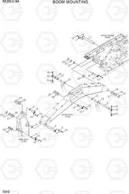 7010 BOOM MOUNTING R520LC-9A, Hyundai