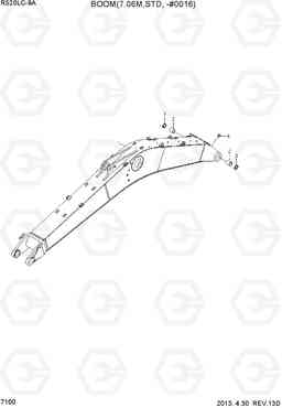 7100 BOOM(7.06M, STD, -0016) R520LC-9A, Hyundai