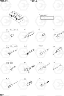 8010 TOOLS R520LC-9A, Hyundai