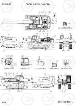 8110 DECALS(R520LC-9ADM) R520LC-9A, Hyundai