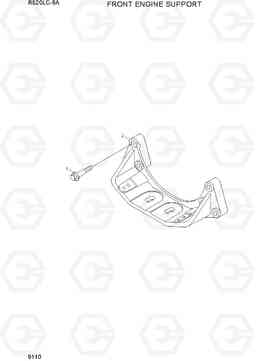 9110 FRONT ENGINE SUPPORT R520LC-9A, Hyundai