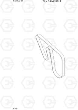 9140 FAN DRIVE BELT R520LC-9A, Hyundai