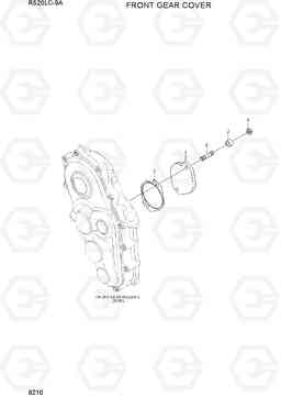 9210 FRONT GEAR COVER R520LC-9A, Hyundai