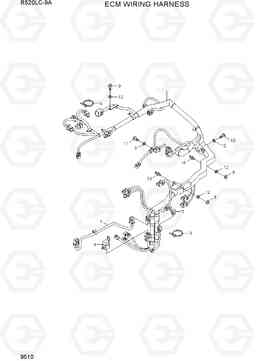 9510 ECM WIRING HARNESS R520LC-9A, Hyundai