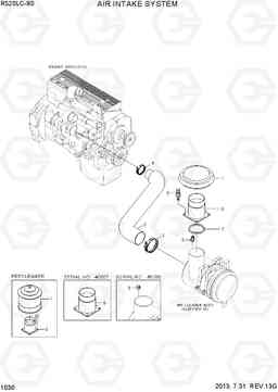 1030 AIR INTAKE SYSTEM R520LC-9S, Hyundai