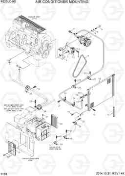 1110 AIR CONDITIONER MOUNTING R520LC-9S, Hyundai