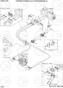 3105 UPPER HYDRAULIC PIPING(BASE 2) R520LC-9S, Hyundai