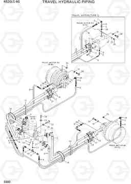 3300 TRAVEL HYDRAULIC PIPING R520LC-9S, Hyundai