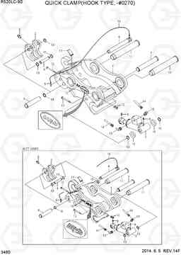 3460 QUICK CLAMP(HOOK TYPE, -#0270) R520LC-9S, Hyundai